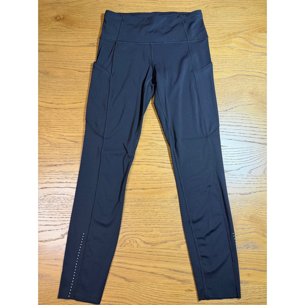 Lululemon Fast and Free High-Rise Tight 25 Nulux Black Running Leggings Size 6